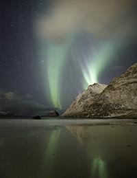 Northern Lights from Haukland Beach